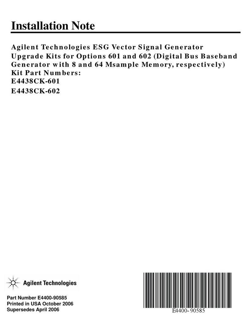 Agilent Technologies E4438CK-601 Installation note