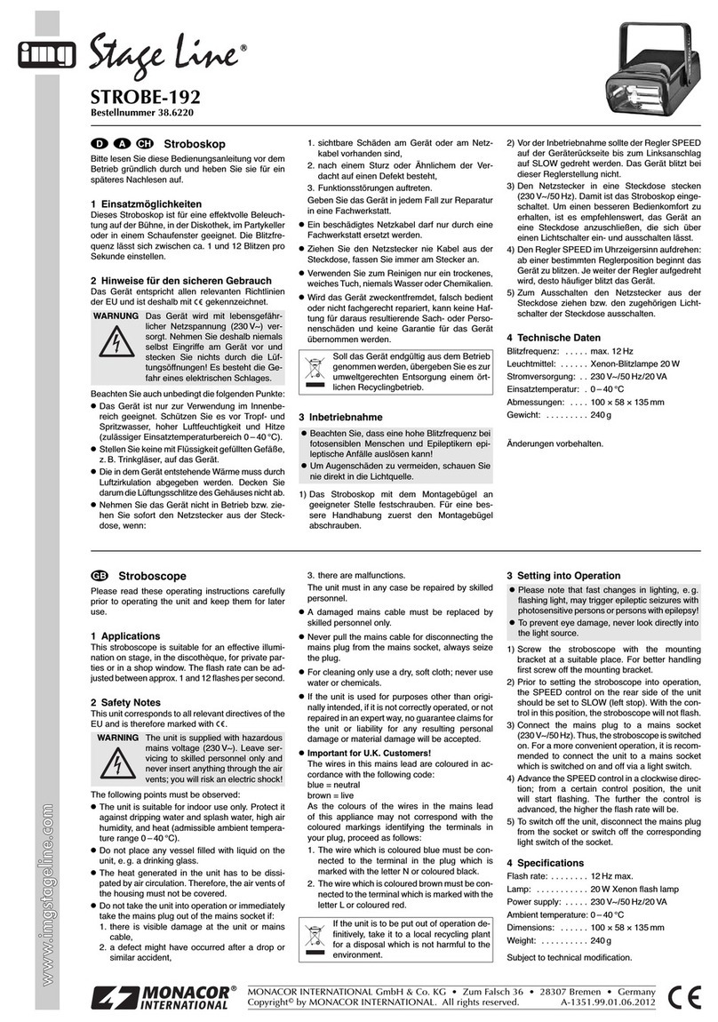 Monacor img Stage Line STROBE-192 User manual