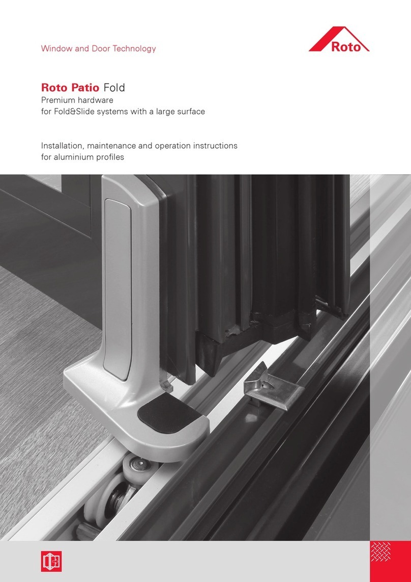 Roto Patio Fold Installation, maintenance and operation instructions Roto Patio Fold Installation, maintenance and operation instructions