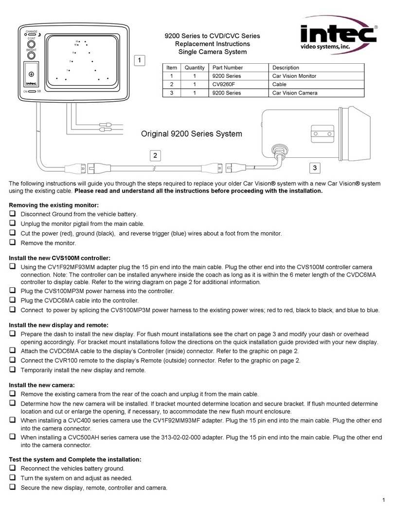 Intec car vision CVD650LCD Replacement instructions Intec car vision CVD650LCD Replacement instructions