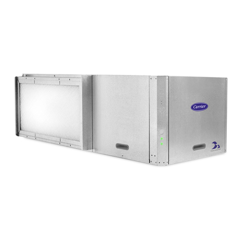 Carrier Aquazone 50HQP Series Dimensions and installation guide