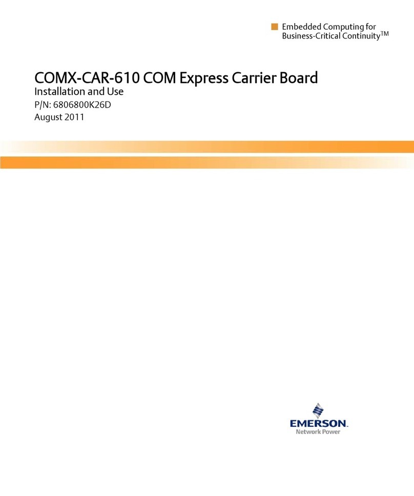 Emerson COMX-CAR-610 COM Express Installation and use