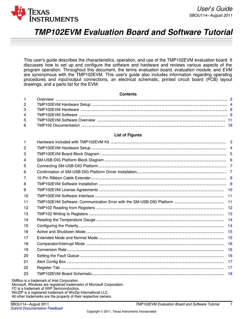 Texas Instruments TMP102EVM User manual