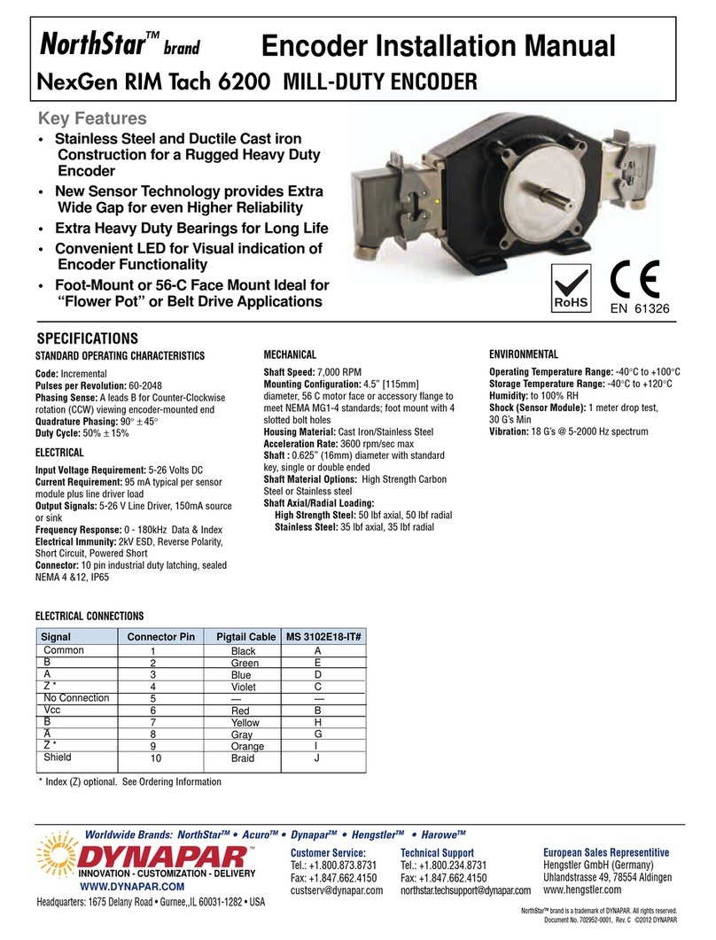NorthStar NexGen RIM Tach 6200 installation manual