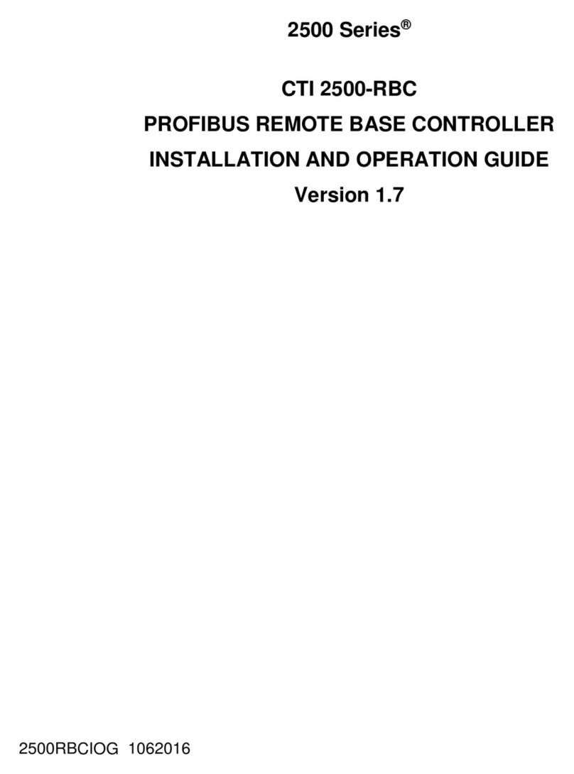 Control Technologies 2500 Series Installation and operation guide