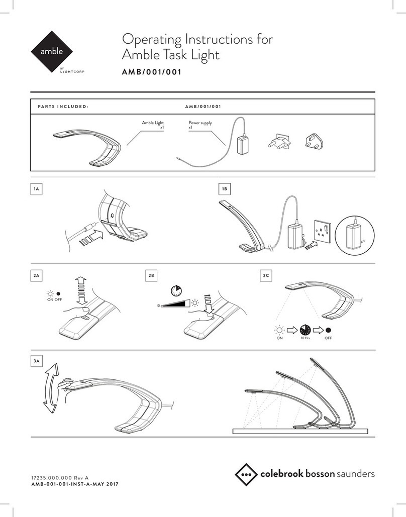Lightcorp Amble AMB-001-001 operating instructions
