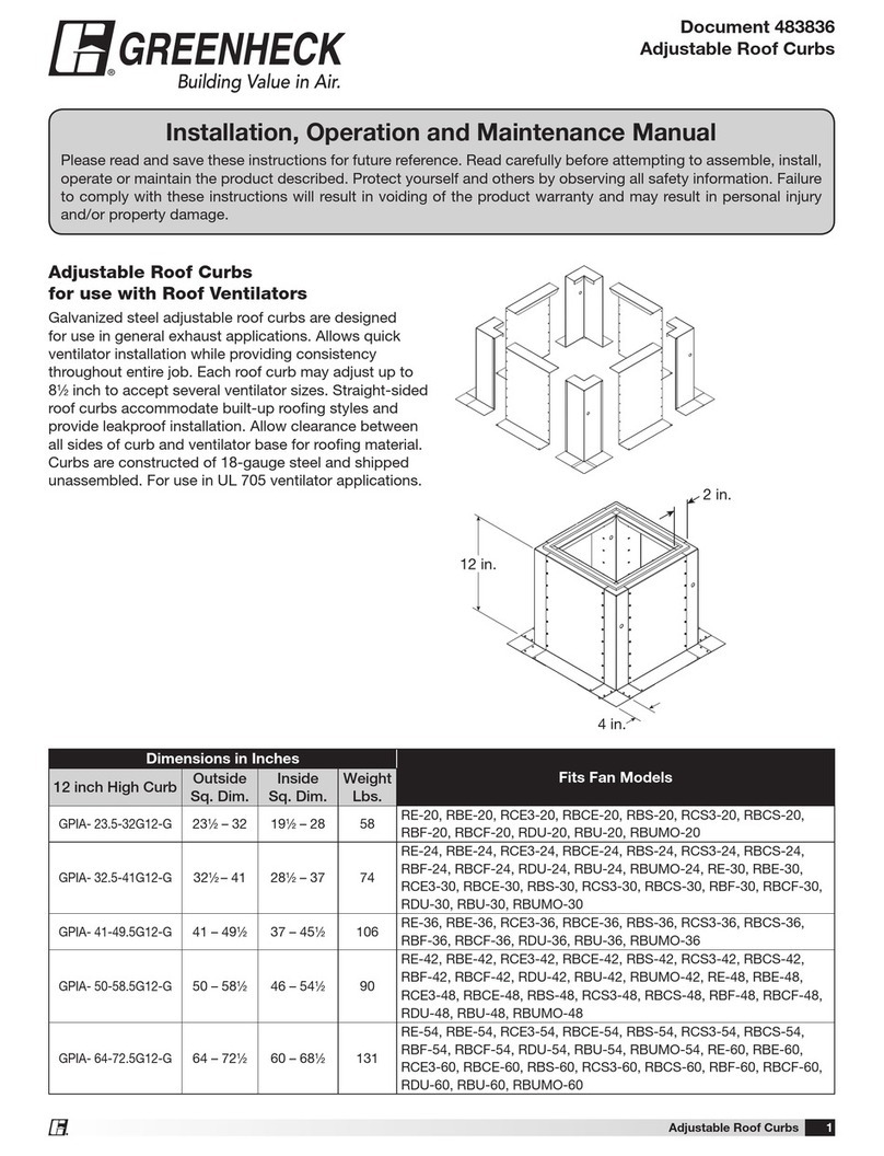 Greenheck GPIA- 23.5-32G12-G Installation, operation and maintenance manual