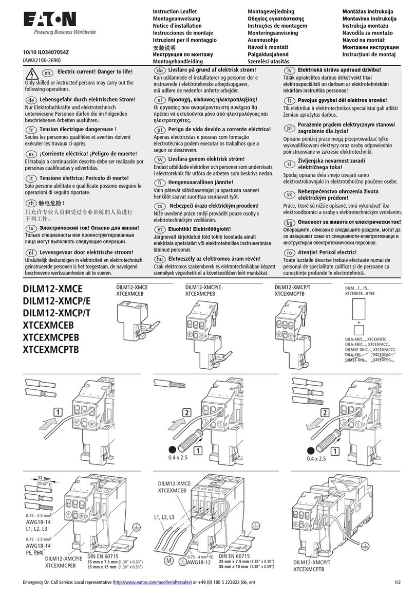 Eaton DILM12-XMCE Instruction leaflet