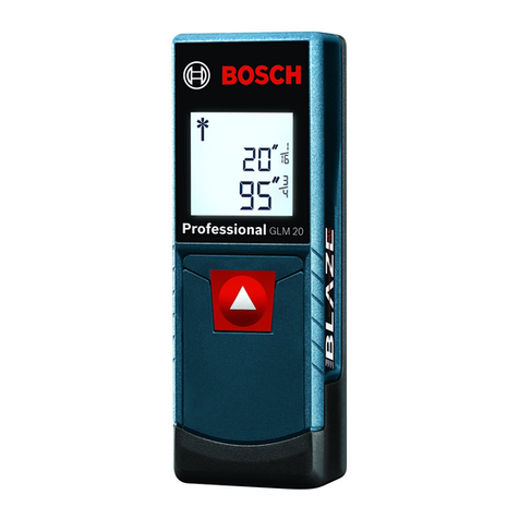 Bosch GLM 20 User manual Bosch GLM 20 User manual