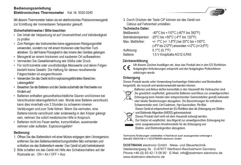 Dostmann 5020-0240 operating instructions