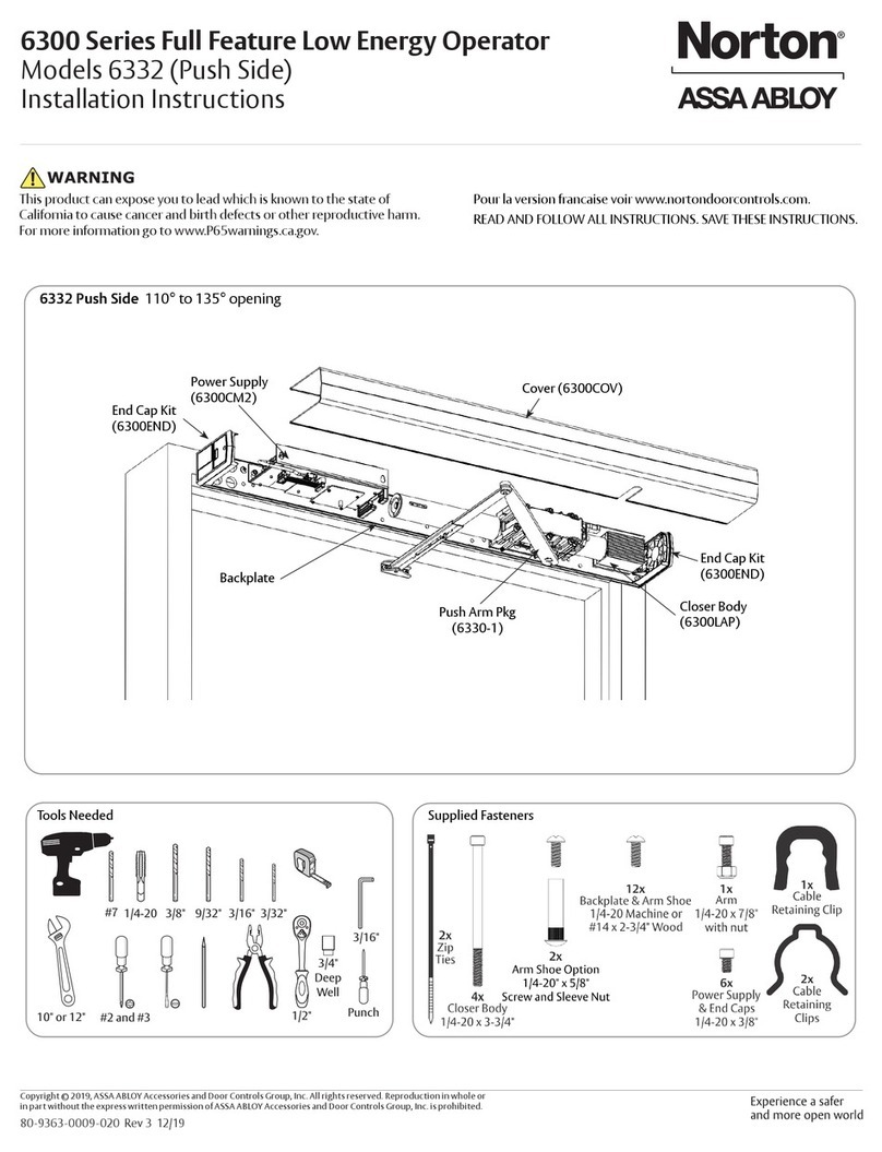 Assa Abloy Norton 6300 Series User manual