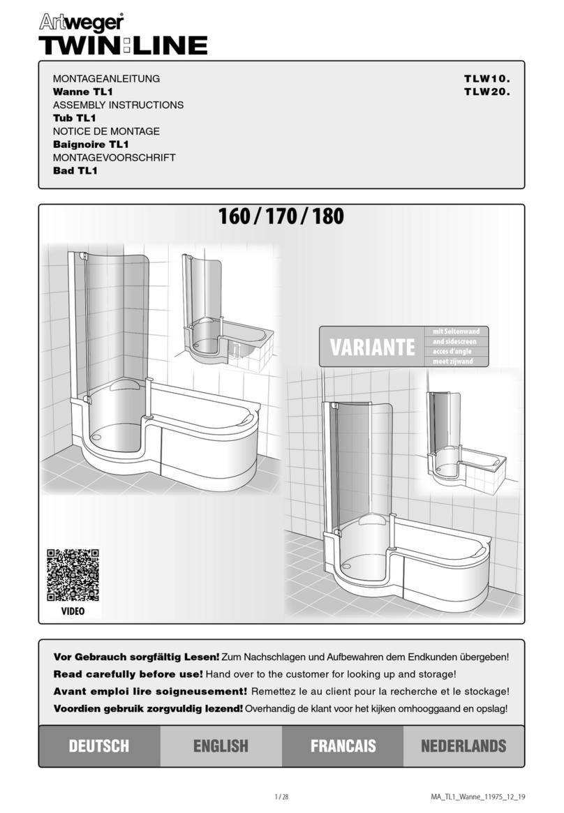 Artweger TWINLINE TL1 Series Assembly instructions