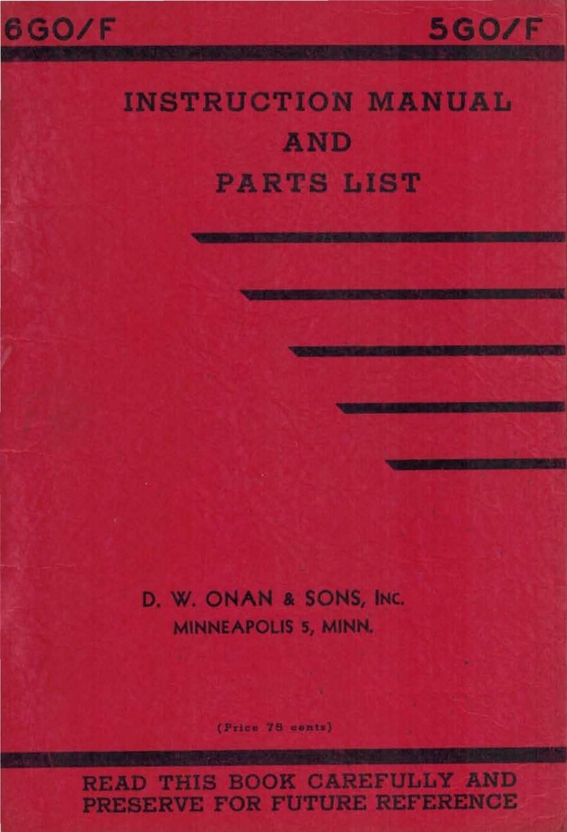 Onan 6GO-F instruction manual Onan 6GO-F instruction manual