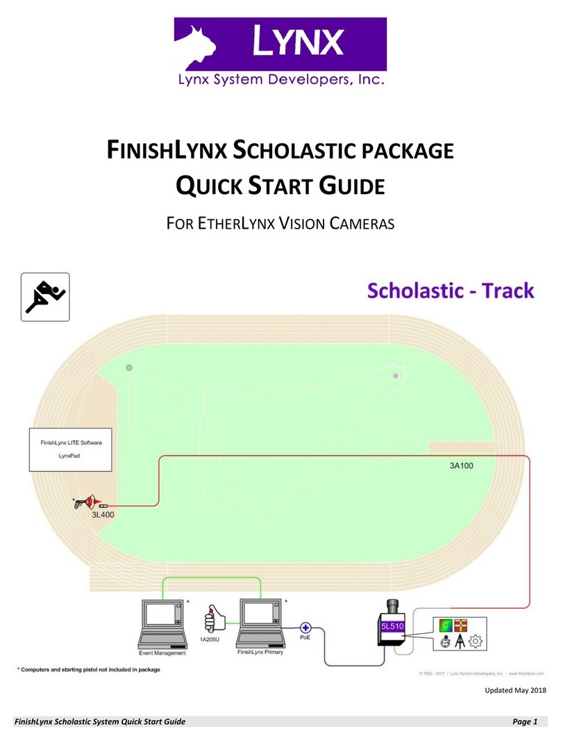 Lynx FINISHLYNX SCHOLASTIC User manual