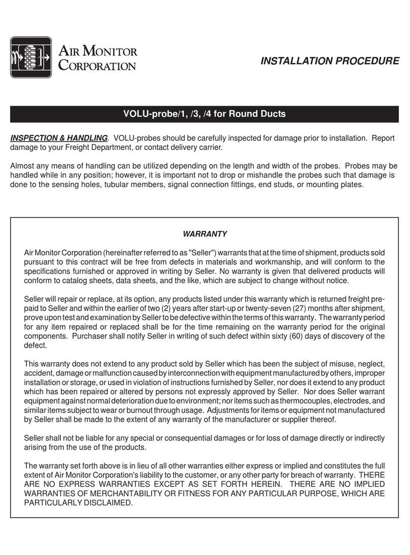 Air Monitor Corporation VOLU-probe/1 INSTALLATION PROCEDURE Air Monitor Corporation VOLU-probe/1 INSTALLATION PROCEDURE