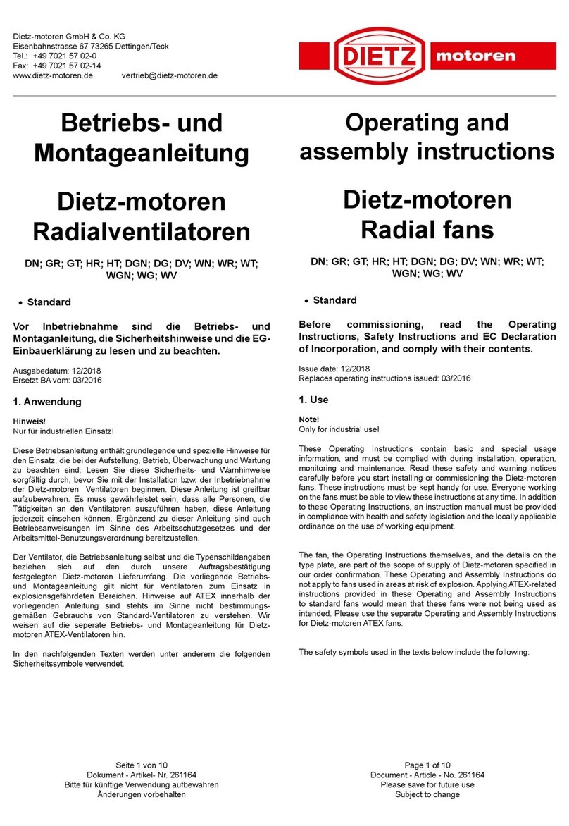 Dietz DN Operating and assembly instructions