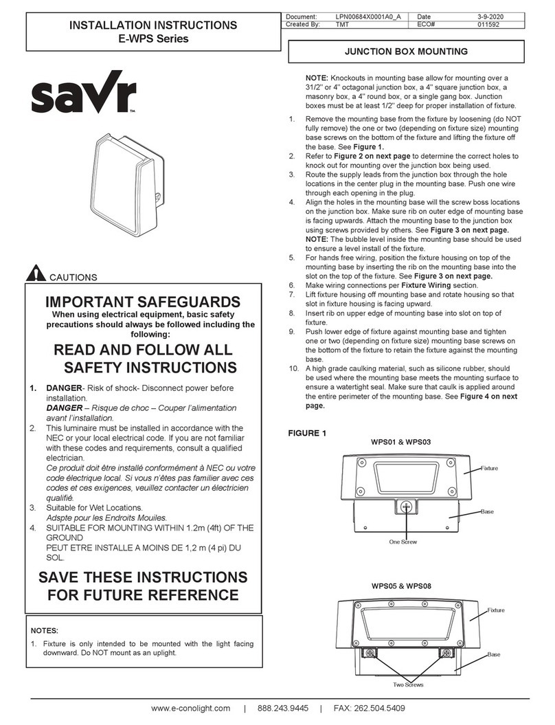 e-conolight Savr E-WPS Series User manual