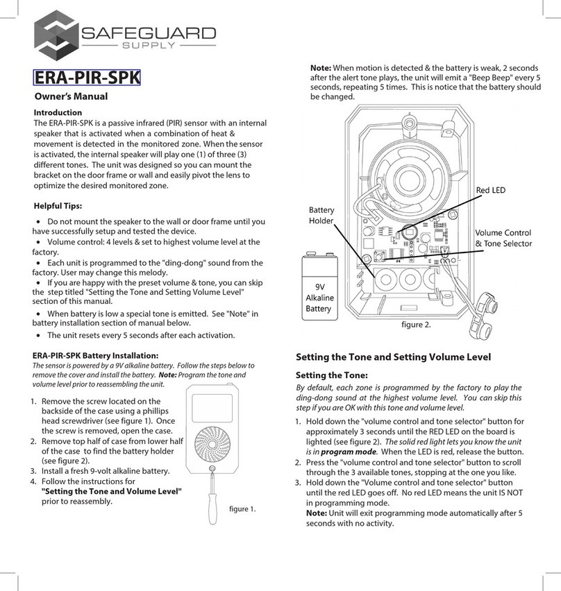 Safeguard Supply ERA-PIR-SPK owner's manual
