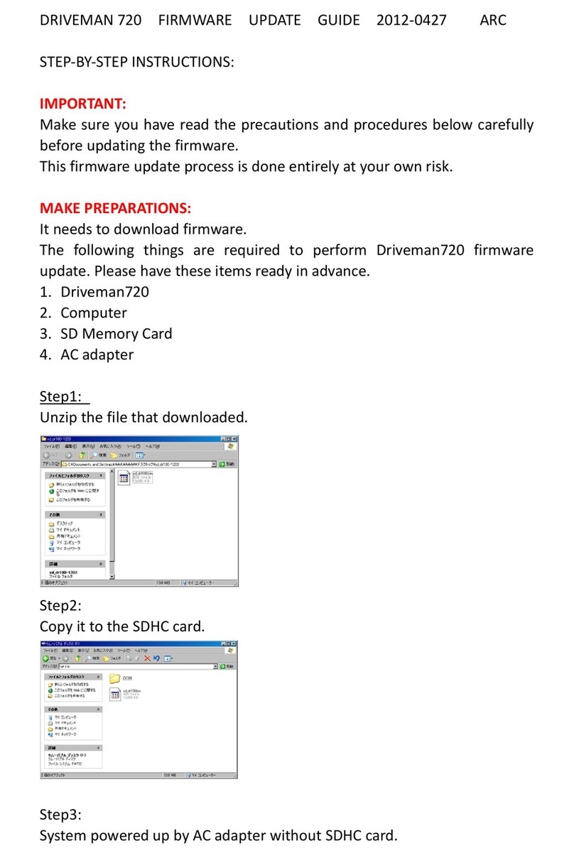 ASAHI DRIVEMAN 720 Mounting instructions