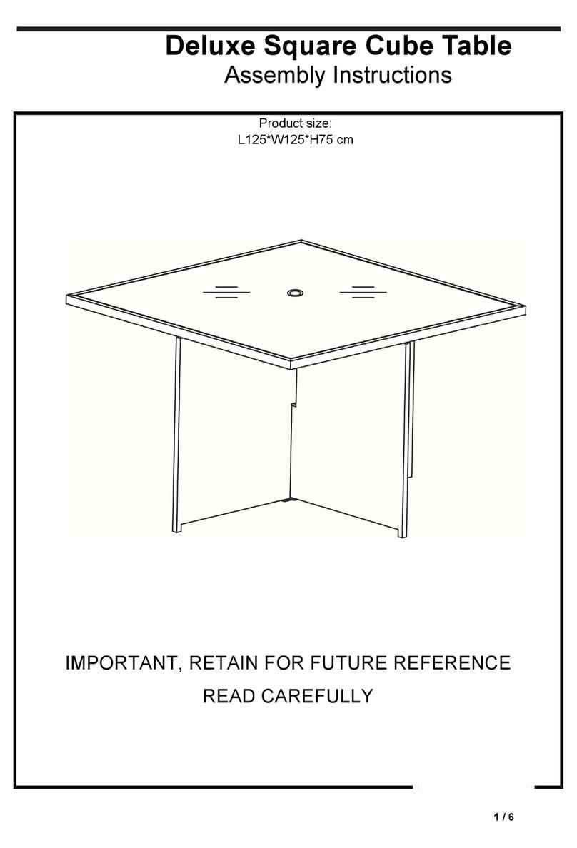 Marlow Wentworth Windsor Deluxe Square Cube Table Assembly instructions