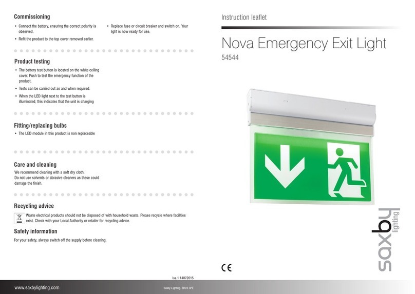 Saxby Lighting Nova Instruction leaflet