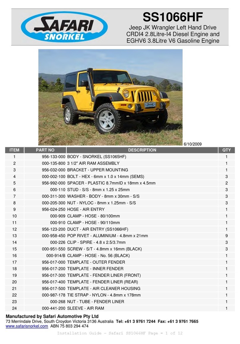 Safari Snorkel SS1066HF installation guide