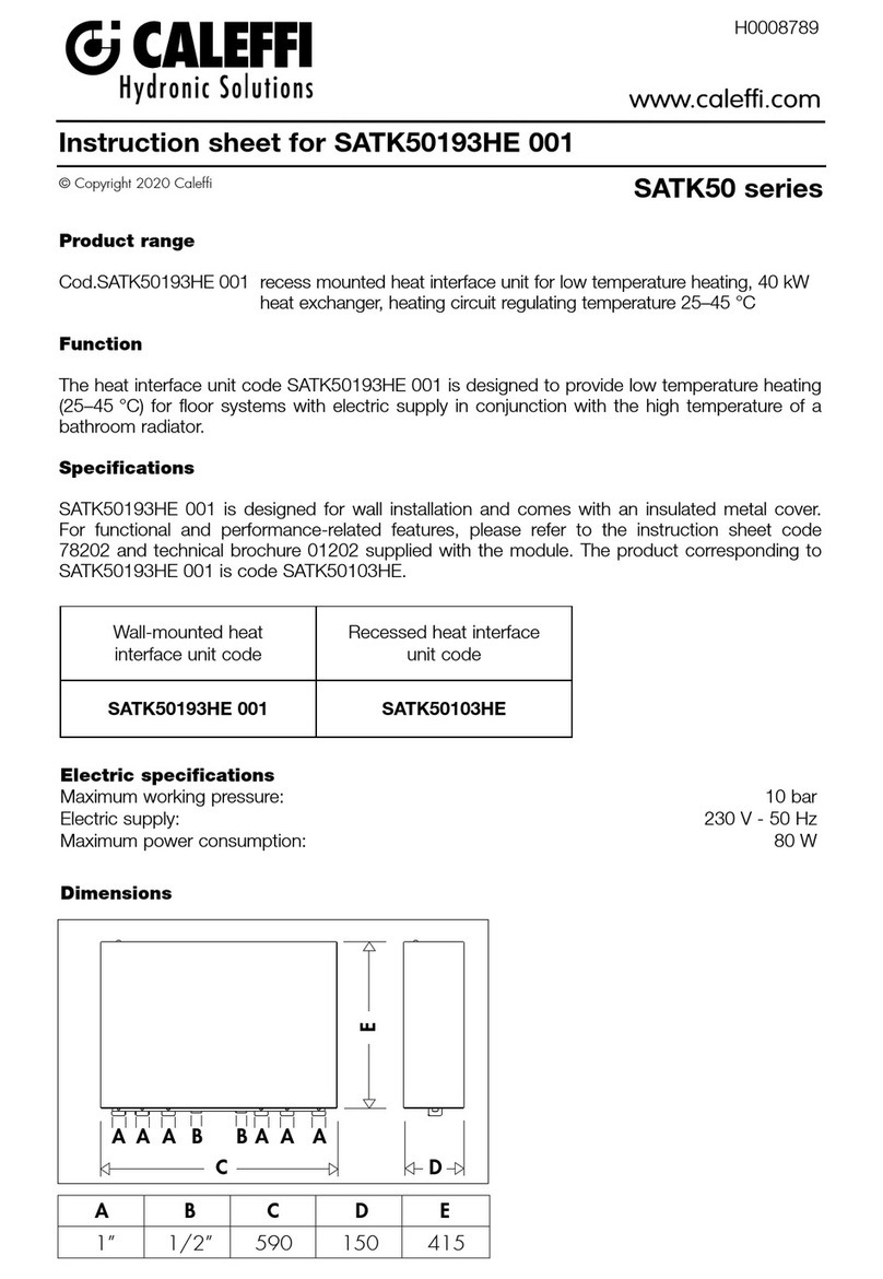CALEFFI SATK50 Series User manual