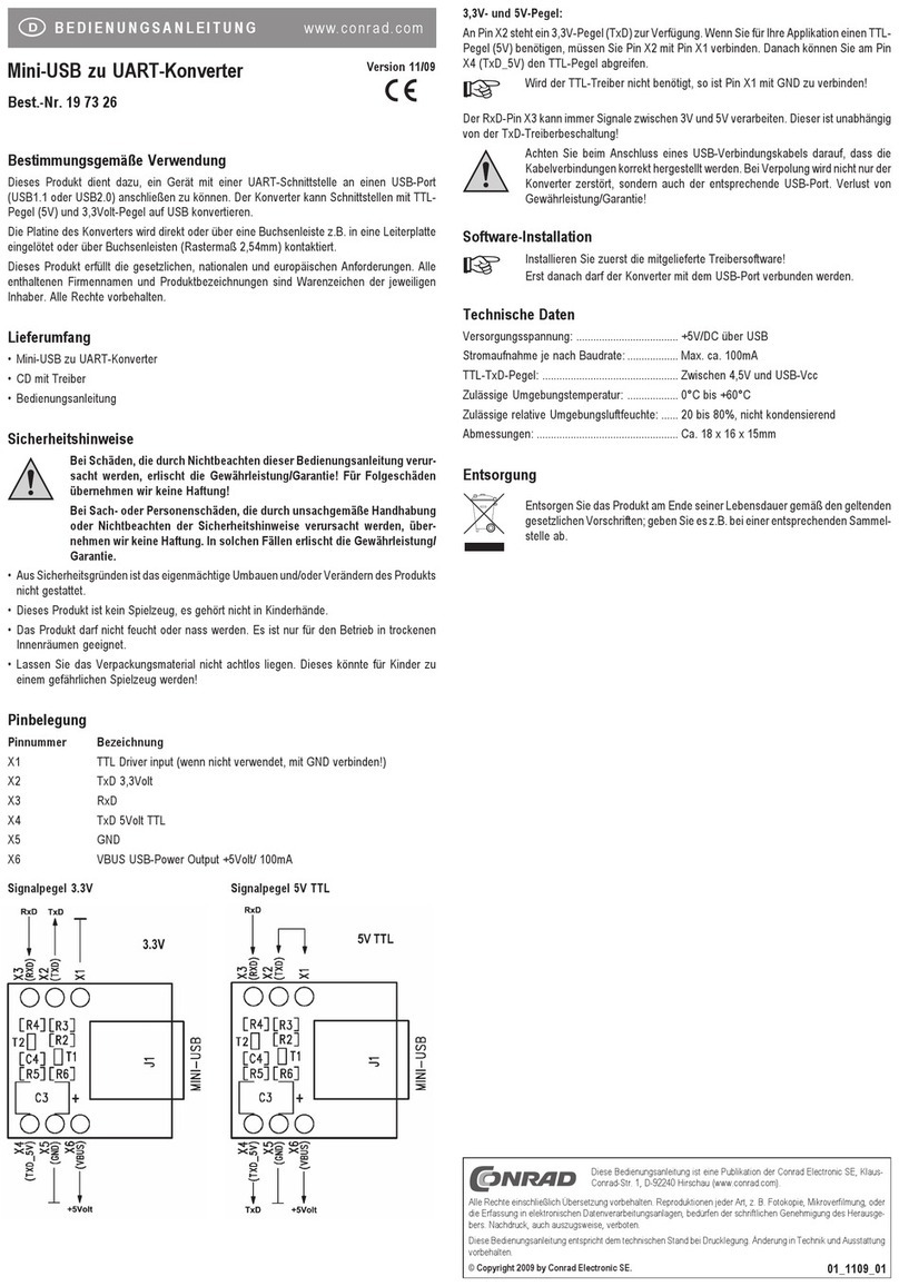 Conrad 19 73 26 operating instructions