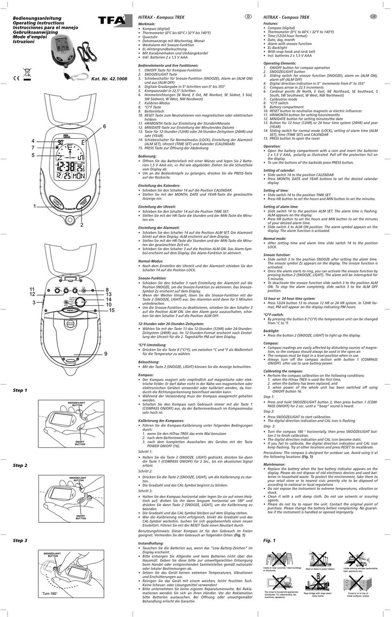 TFA HiTRAX TREK operating instructions
