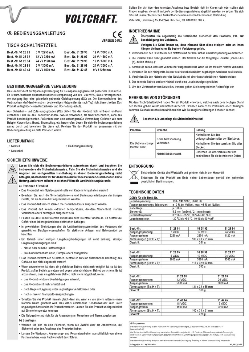 VOLTCRAFT 51 28 91 User manual