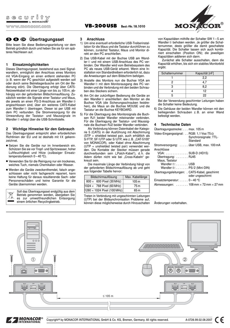 Monacor VB-200USB User manual