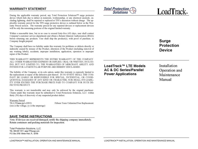 Total Protection Solutions LoadTrack LTE AC Series User manual Total Protection Solutions LoadTrack LTE AC Series User manual