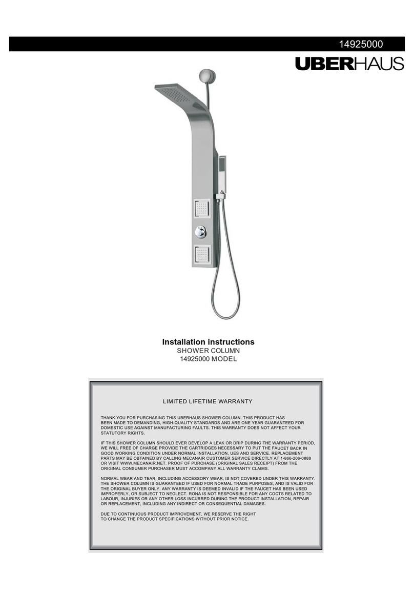 Uberhaus SHOWER COLUMN 14925000 installation instructions