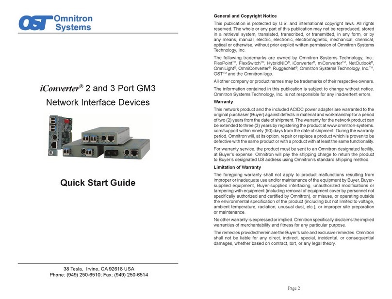 Omnitron Systems iConverter GM3 User manual