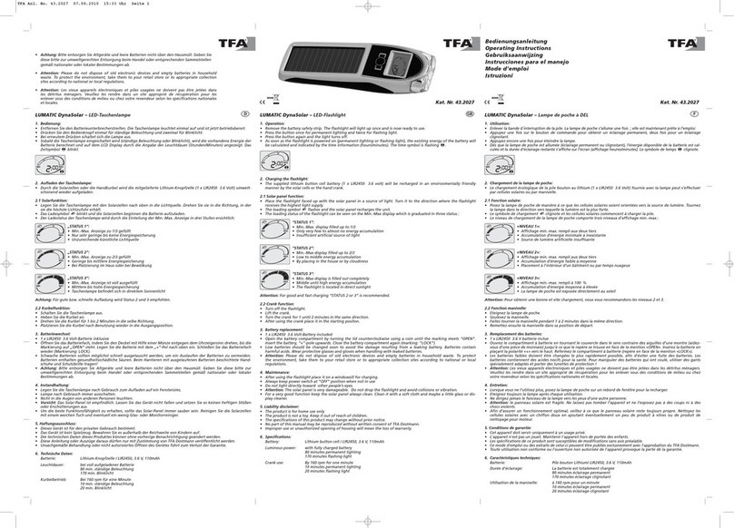 TFA LUMATIC DynaSolar User manual