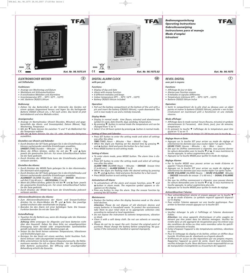 TFA 98.1075 operating instructions