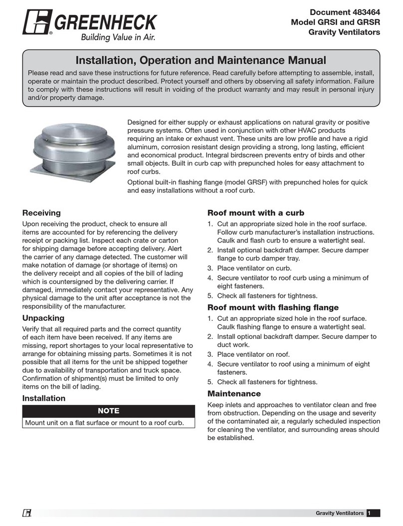 Greenheck GRSI User manual