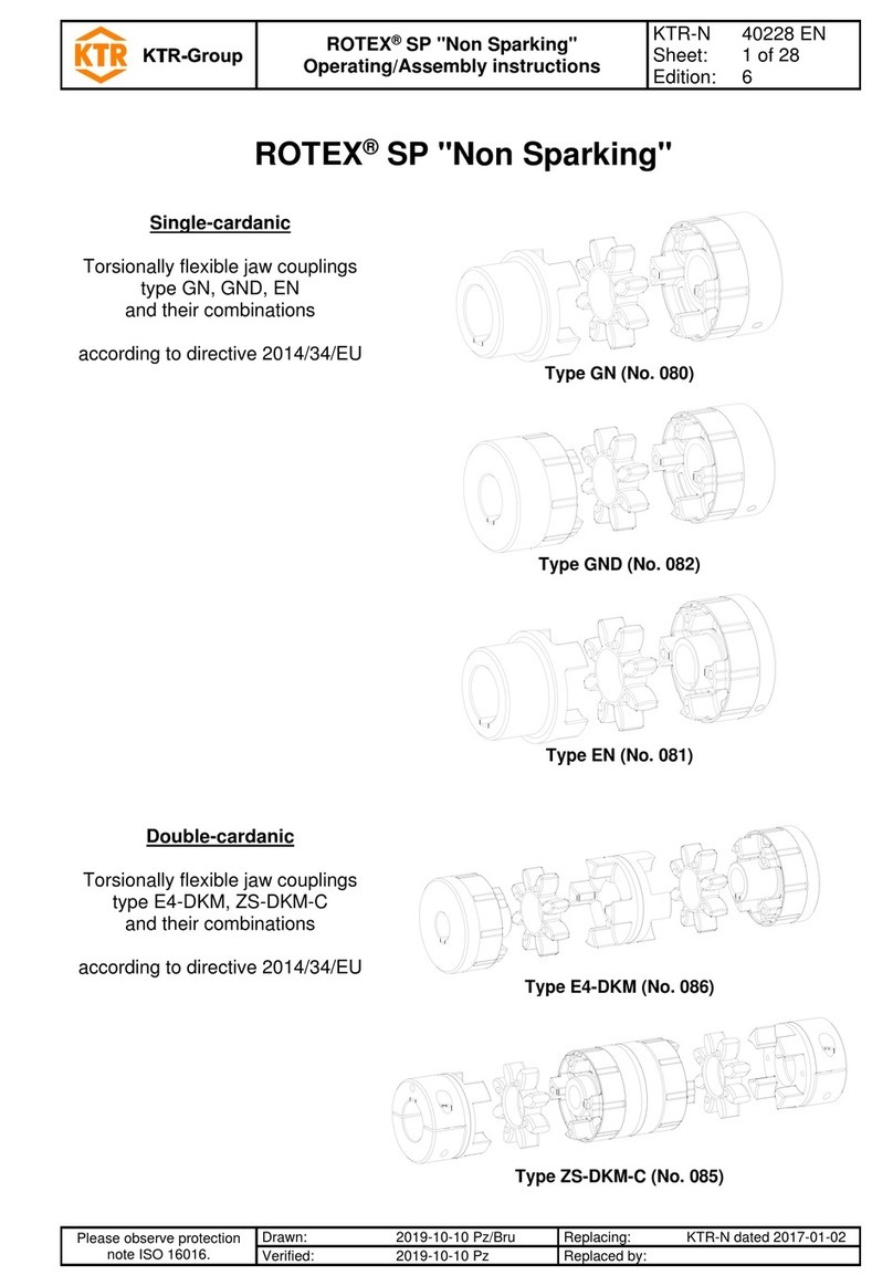 KTR-Group ROTEX SP Non Sparkling Operating & assembly instructions