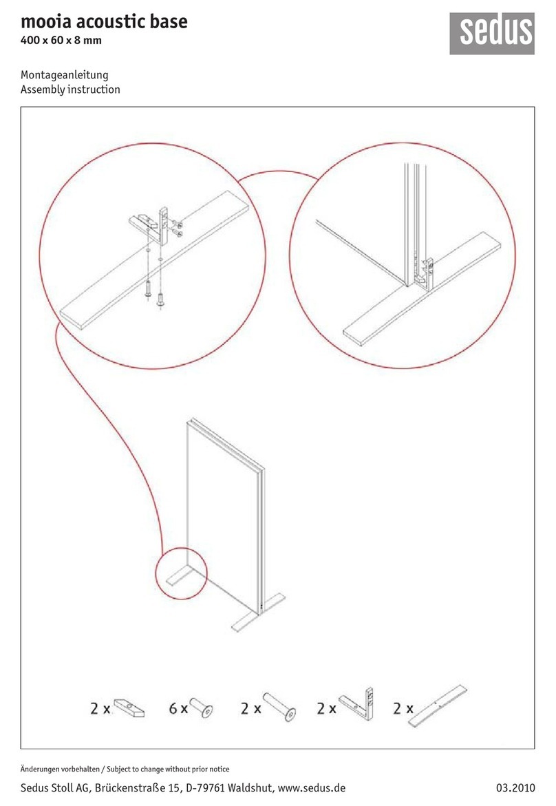 Sedus mooia acoustic base User manual Sedus mooia acoustic base User manual