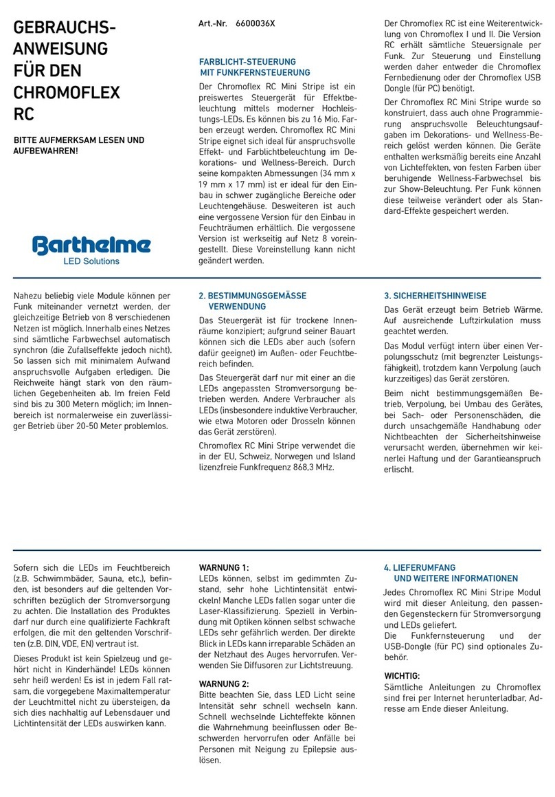 Barthelme CHROMOFLEX RC instruction manual