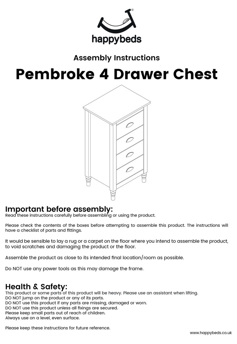 Happy Beds Pembroke 4 Drawer Chest User manual