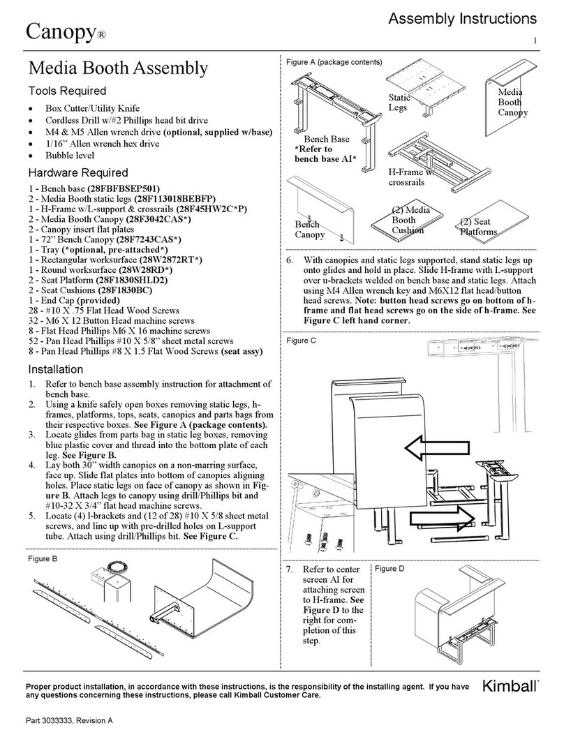 Kimball Canopy 28F113018BEBFP User manual Kimball Canopy 28F113018BEBFP User manual