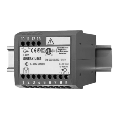 Camille Bauer SINEAX U553 operating instructions