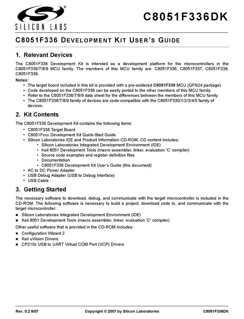 Silicon Laboratories C8051F336DK user guide