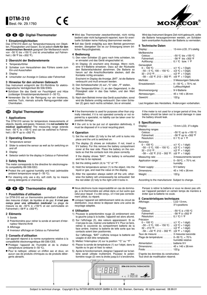 Monacor DTM-310 manual