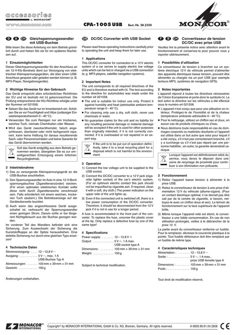 Monacor CPA-1005 USB manual