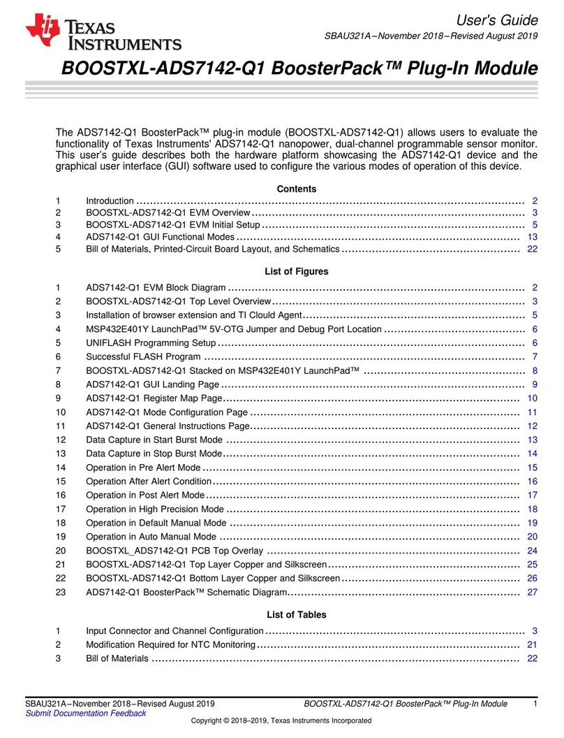 Texas Instruments BoosterPack BOOSTXL-ADS7142-Q1 user guide