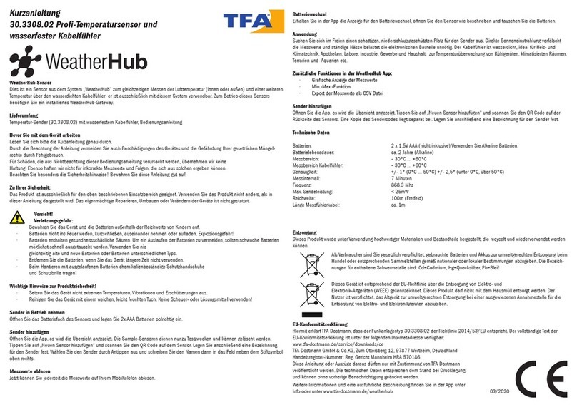 TFA WeatherHub 30.3308.02 quick reference