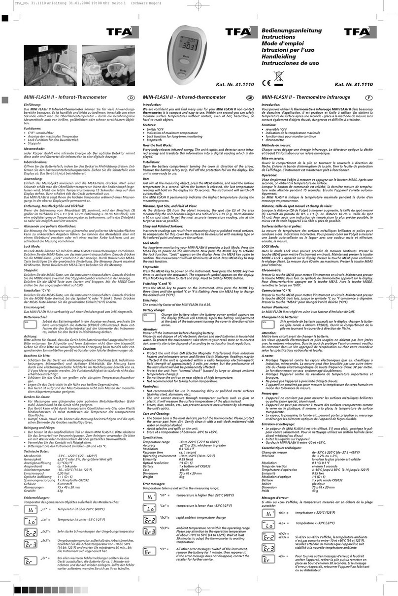 TFA MINI-FLASH II User manual