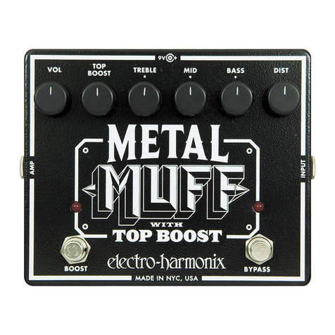 Electro-Harmonix METAL MUFF with TOP BOOST quick start guide